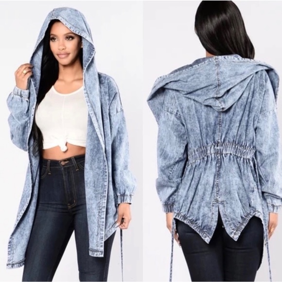 Vibrant M.i.u Hooded Acid Wash Denim Lightweight‎ Jacket - Picture 1 of 13